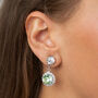 Light Green Swarovski Crystal Snow Drop Earrings, thumbnail 1 of 6