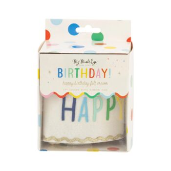 Happy Birthday Colourful Felt Crown, 5 of 5