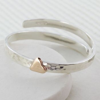Baby's First Christmas Gold Heart Bangle, 2 of 10