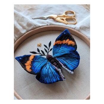 Realistic Handmade Faux Butterfly Taxidermy Embroidery, 6 of 6
