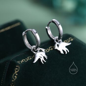 Parasaurolophus Dinosaur Dangle Hoop Earrings, 2 of 11