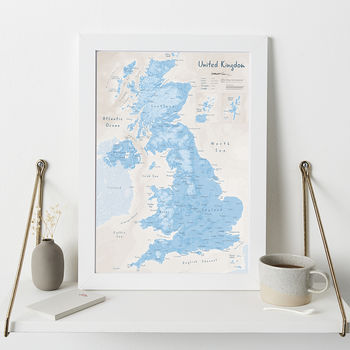 Map Of UK Art Print, 5 of 12