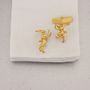Boxing Hares Cufflinks In 18 Ct Gold Vermeil, thumbnail 1 of 2