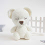 Personalised Hand Knitted Christening Bear, thumbnail 7 of 12