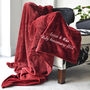 Personalised Ruby Red Blanket With Your Own Text, thumbnail 2 of 7