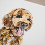 Hand Painted Cockapoo Birthday Card With Confetti, thumbnail 2 of 4