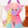 Colourful Highland Cow Soft Toy Plush, thumbnail 1 of 5