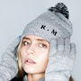 Personalised Initials Pom Pom Beanie Hat, thumbnail 1 of 4