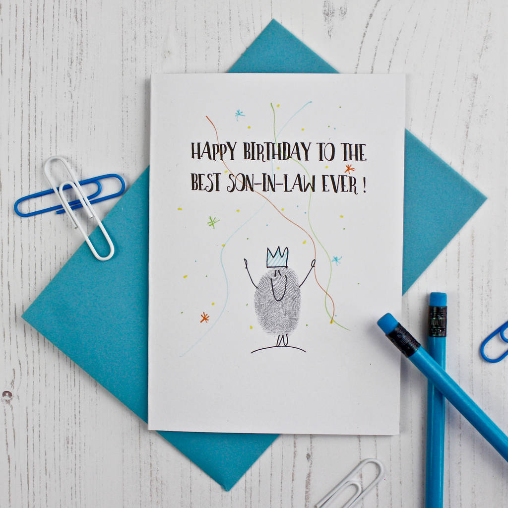 Son In Law Birthday Card By Adam Regester Design Notonthehighstreet