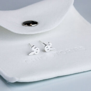 Sterling Silver Bunny Face Stud Earrings, 4 of 5