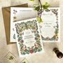 Folk Florals Folded Wedding Invite, thumbnail 1 of 7