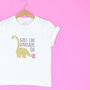 'Girls Like Dinosaurs Too' Personalised T Shirt, thumbnail 1 of 12