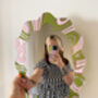 Swirly Mirror Olive And Pastel Pink, thumbnail 2 of 6
