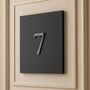 Large Portrait Matte Black House Sign With Raised Lettering, thumbnail 2 of 8