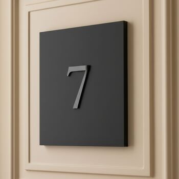 Large Portrait Matte Black House Sign With Raised Lettering, 2 of 8