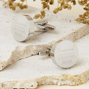 Personalised Grooms Party Wedding Cufflinks, 7 of 11