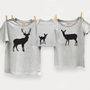 Family Stag, Doe, Fawn Tshirt Twinning Tops, thumbnail 1 of 2