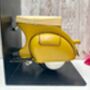 Yellow Scooter Bookends Metal Shelf Decor Moped Gift, thumbnail 8 of 8