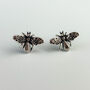 Sterling Silver Vintage Style Honey Bee Stud Earrings, thumbnail 1 of 5