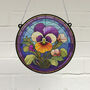 Pansy Stained Glass Effect Suncatcher, thumbnail 1 of 6