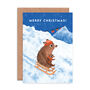 Sledging Bears Illustrated Christmas Card, thumbnail 3 of 3