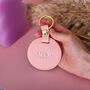 Personalised Pink Circle Keyring Gift For First Home, thumbnail 1 of 4