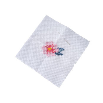 The Beekeeper Pink Flower Design Cross Stitch Kit, 4 of 4