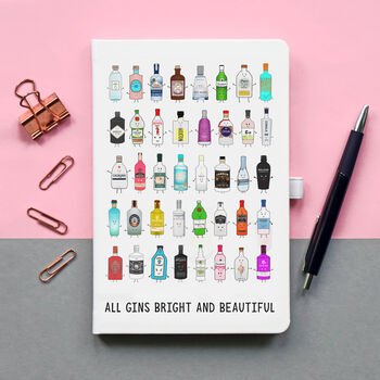 'All Gins Bright And Beautiful' Hardback Gin Notebook, 3 of 9