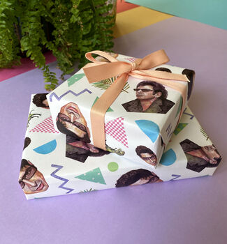 Jeff Goldblum Wrapping Paper, Funny 90s Dinosaur Wrap, 3 of 10