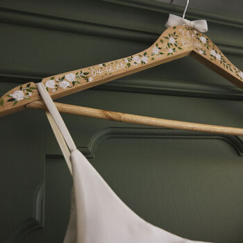 Hand Painted Wedding Dress Hanger Gift For Bride And Bridesmaids, 2 of 8