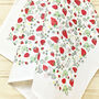 Strawberries Print Cotton Tea Towel, thumbnail 1 of 5