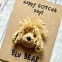 Personalised Dog Name Gotcha Day Crochet Birthday Card Handmade, thumbnail 9 of 12