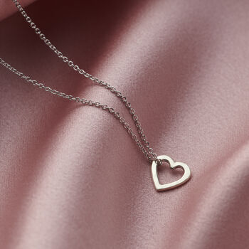 Personalised 9ct Gold Mini Message Heart Necklace, 4 of 8