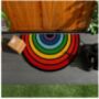 Rainbow Half Moon Coir Doormat, thumbnail 1 of 2