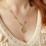 Gemstone Beaded Bird Charm Necklace, thumbnail 1 of 4