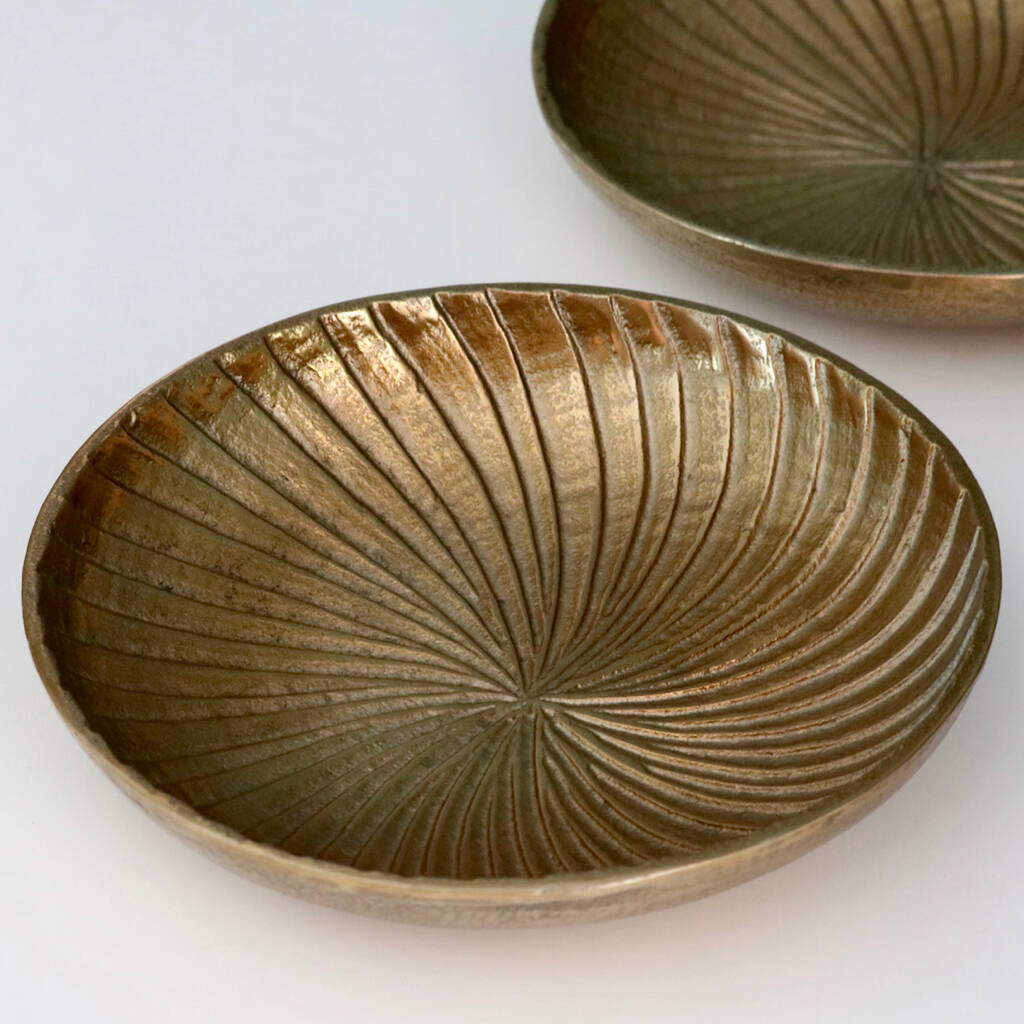 Gold Coloured Decorative Dish By Victoria Jill
