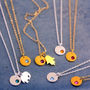 Mini Birthstone Disc Necklace On Gift Card, thumbnail 2 of 12