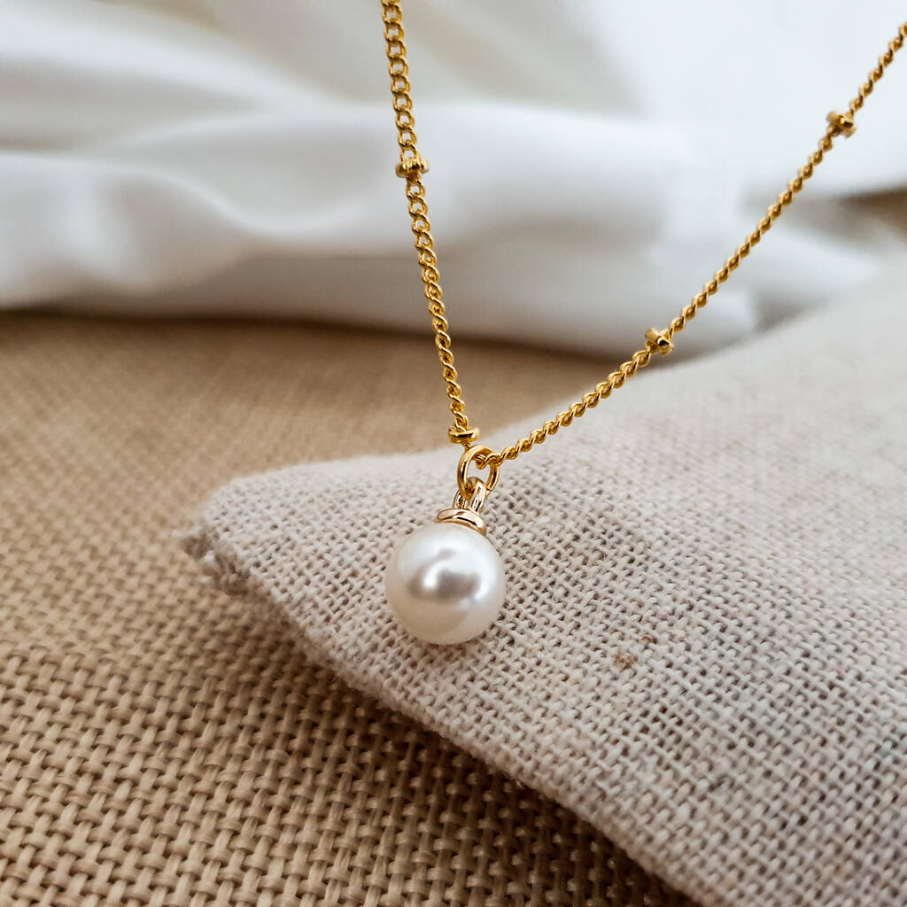 Small Pearl Necklace By Misskukie | notonthehighstreet.com