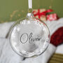Personalised Snowflake Glass Christmas Bauble, thumbnail 1 of 10