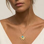 Women's Turquoise Sun Pendant Necklace In 18k Gold, thumbnail 1 of 5