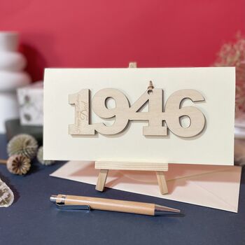 Personalised 80th Birthday 1946 Year Card, 7 of 11