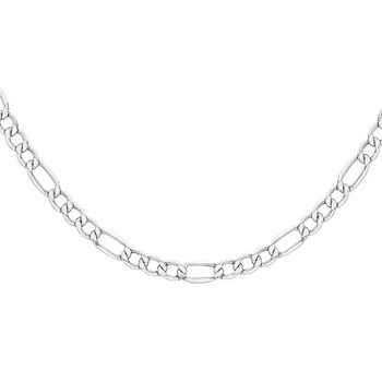 Sterling Silver Heavy Figaro Chain Necklace, 5 of 10