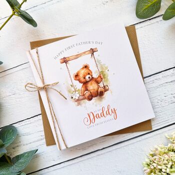 Handmade First Father's Day Card: Baby Bear Design, 2 of 5