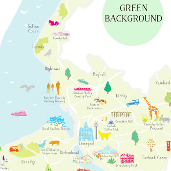 Map Of Merseyside Art Print, 4 of 9