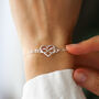 Infinity Heart Charm Sterling Silver Bracelet, thumbnail 7 of 9