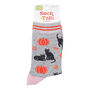 Women's Halloween Pumpkins Black Witches Cats Bamboo Socks, thumbnail 4 of 4