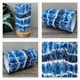 Tidal Marine Blue Patterned Cylinder Lampshades, thumbnail 9 of 9