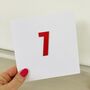 7th Handmade Birthday Card, thumbnail 1 of 3