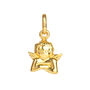 18ct Gold Plated Large Puffy Cherub Pendant, thumbnail 3 of 7