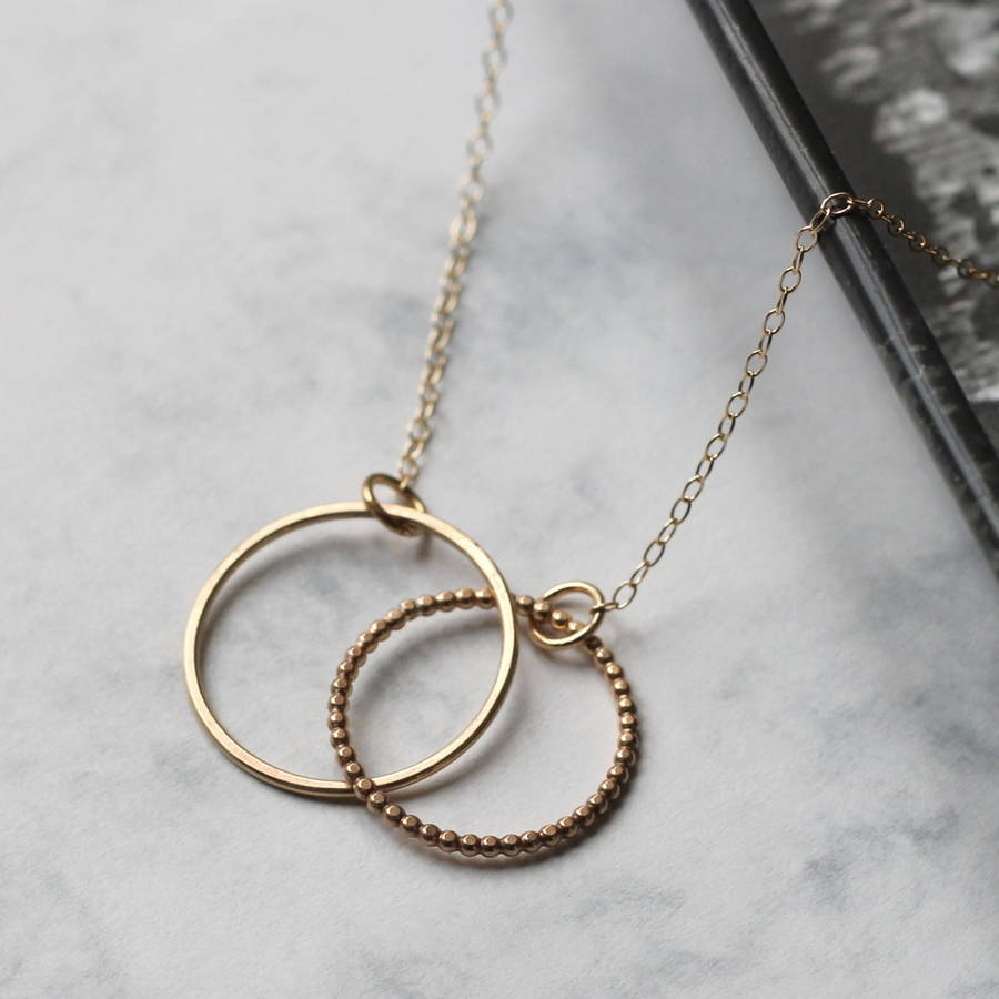 Linked Circle Necklace Gold Fill By Mela Jewellery | notonthehighstreet.com